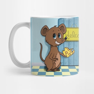 Cheesy Heart Mouse Mug